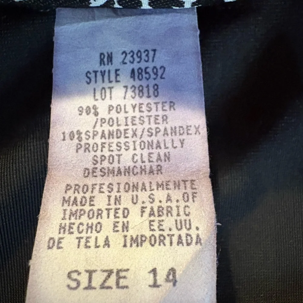 J.R. Nites by Caliendo Velvet Rhinestone Sheer Top Size 14 - Picture 4 of 6